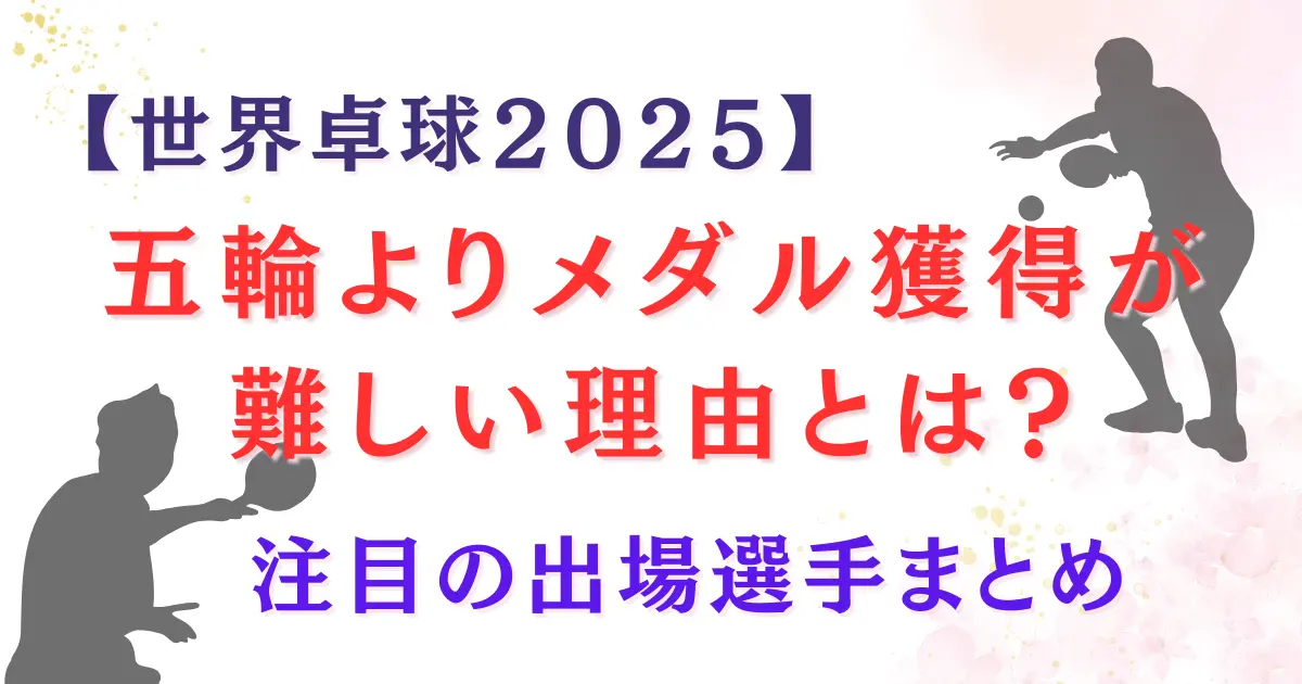 五輪よりメダル獲得が難しい理由とは？