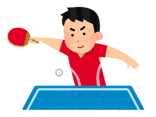 テニスをする男の人