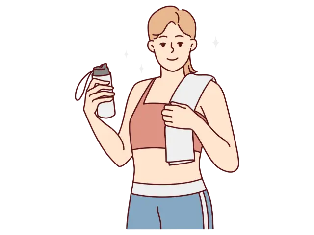 運動する女性